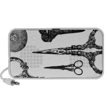 Antique Scissors Vignette Laptop Speakers