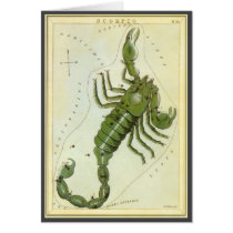 Antique Scorpio, Scorpion, Signs of the Zodiac Greeting Card