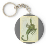 Antique Scorpio, Scorpion, Signs of the Zodiac keychains