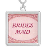 Antique Scroll Wedding Personalised Necklace