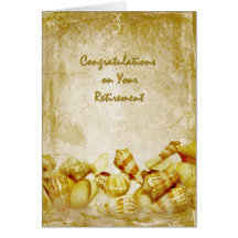 Antique Sea Shells Retirement Card