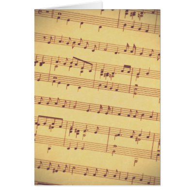 Antique Sheet Music Card by doodles_designs