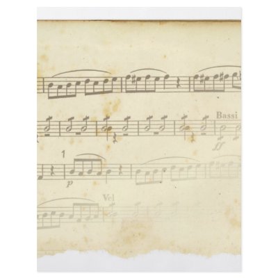 Antique Sheet Music Flyer Design by heatherannechaney