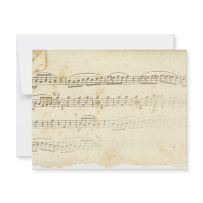 Antique Sheet Music Invitation by heatherannechaney