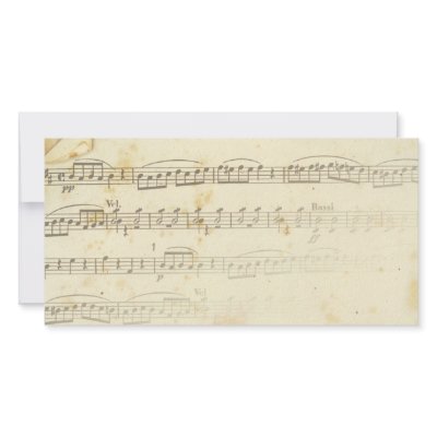 Antique Sheet Music Picture Card by heatherannechaney