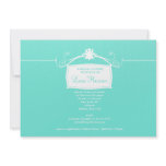 Antique Sign: Aqua Bridal Shower Invitation