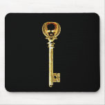 Antique Steampunk Gothic Skull Skeleton Key Mousepads