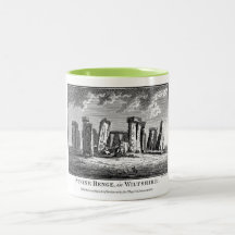 Antique Stonehenge woodcut Stone Circle Engraving Mugs