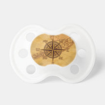 Antique Style Compass Rose Baby Pacifiers