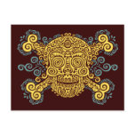 Antique Sugar Skull & Crossbones 2c postcards