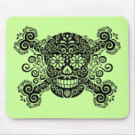 Antique Sugar Skull & Crossbones Mousepad