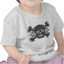 Antique Sugar Skull & Crossbones T-shirts