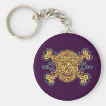 Antique Sugar Skull Keychain