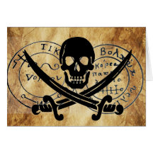 ANTIQUE TALISMAN / PIRATES TREASURE MAP GREETING CARD