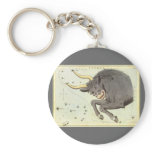 Antique Taurus, Bull, Signs of the Zodiac Keychains
