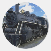 Antique Train Round Stickers