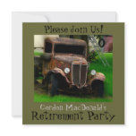 Antique Truck Retirement Party Invite invitations