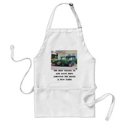 antique truck, THE BEST THINGS IN LIFE HAVE BEE... Aprons by minx267
