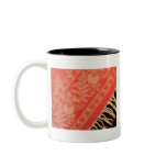 Antique Turkey Red Damask Coffee Mugs