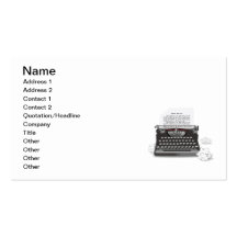 Antique Typewriter Business Card Templates