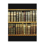 Antique Vintage Leather books Pattern Postcard