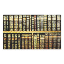 Antique Vintage Leather books Pattern Rectangular Sticker