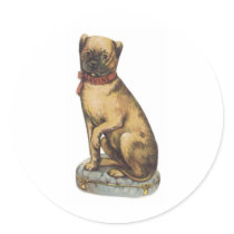 Antique Vintage Trading Card Cards, Posters Round Sticker