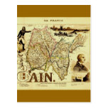 Antique Vuillemin 19th Century Map of France Ain Post Cards