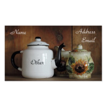 Antique White Teapot Business Card