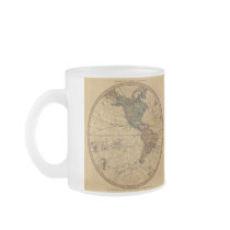 Antique William Faden 1786 Western Hemisphere Map Coffee Mugs