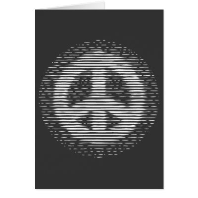 Antique Woodcut Peace Greeting Card by kbilltv