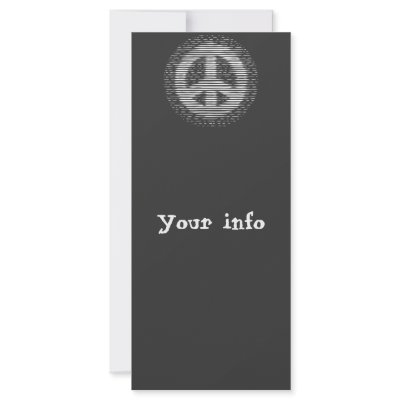Antique Woodcut Peace Rack Card Design by kbilltv
