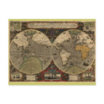 Antique World Map, 1595 Postcards