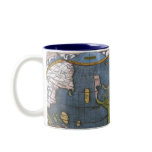 Antique World Map; Amerigo Vespucci Coffee Mug