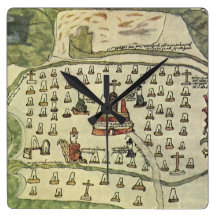 Antique World Map; Aztec Empire, 1577