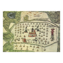 Antique World Map; Aztec Empire, 1577 Personalised Announcements