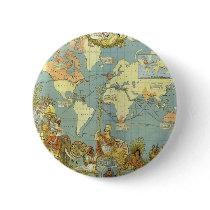 Antique World Map, British Empire, 1886