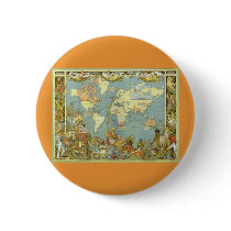 Antique World Map, British Empire, 1886