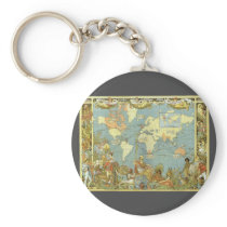 Antique World Map, British Empire, 1886