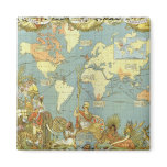 Antique World Map, British Empire, 1886