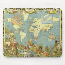 Antique World Map, British Empire, 1886