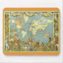 Antique World Map, British Empire, 1886 Mousepads