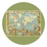 Antique World Map, British Empire, 1886