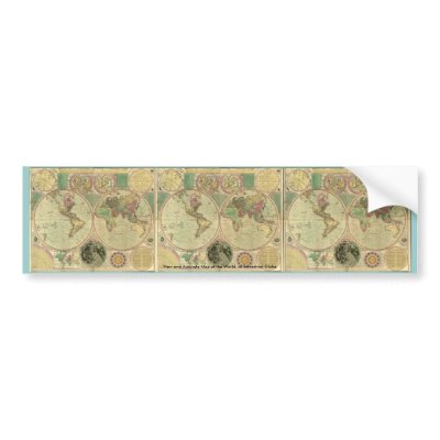 Antique World Map by Carington Bowles, circa 1780 by ZephyrusBooks