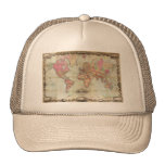 Antique World Map by John Colton, circa 1854 Hats