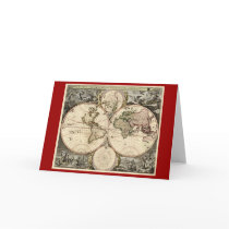 Antique World Map by Nicolao Visscher, circa 1690