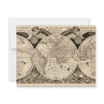 Antique World Map by Philipp Eckebrecht - 1630 invitations