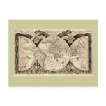 Antique World Map by Philipp Eckebrecht - 1630