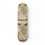 Antique World Map by Philipp Eckebrecht - 1630 Skateboard