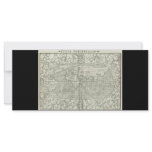 Antique World Map by Sebastian Münster circa 1560 Personalized Rack Card